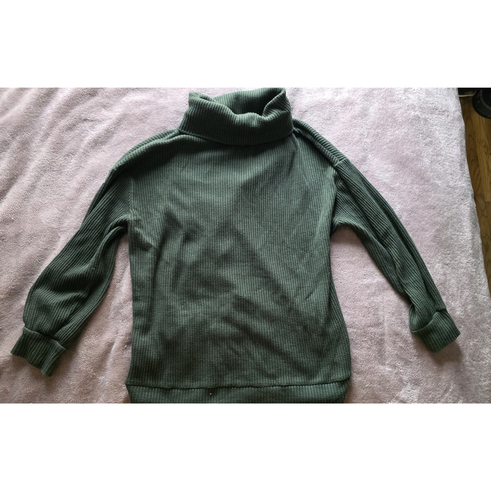 GAP Green Ribbed Turtleneck Sweater